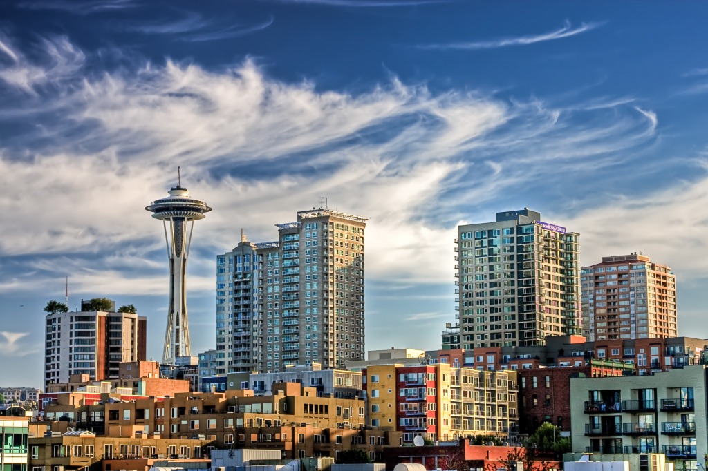 Good Morning Seattle jigsaw puzzle in Street View puzzles on TheJigsawPuzzles.com