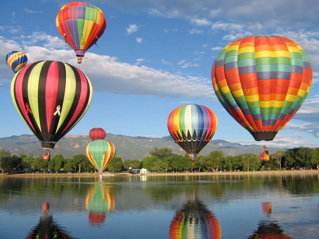 Show de ballons à air chaud, Colorado Springs jigsaw puzzle in Aviation puzzles on TheJigsawPuzzles.com