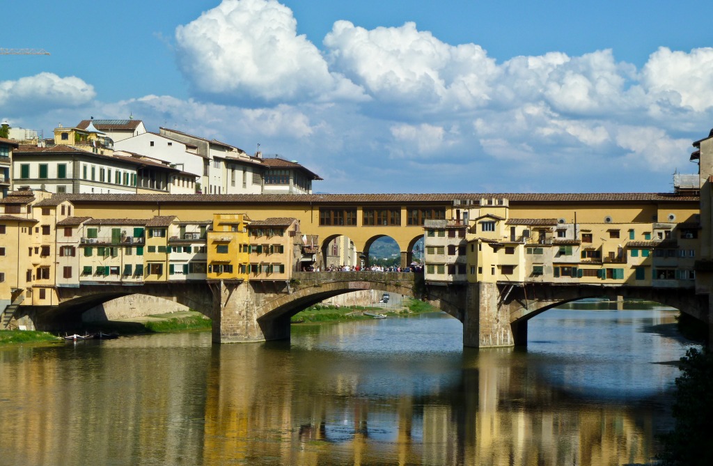 Ponte Vecchio, Florenz, Italien jigsaw puzzle in Brücken puzzles on TheJigsawPuzzles.com