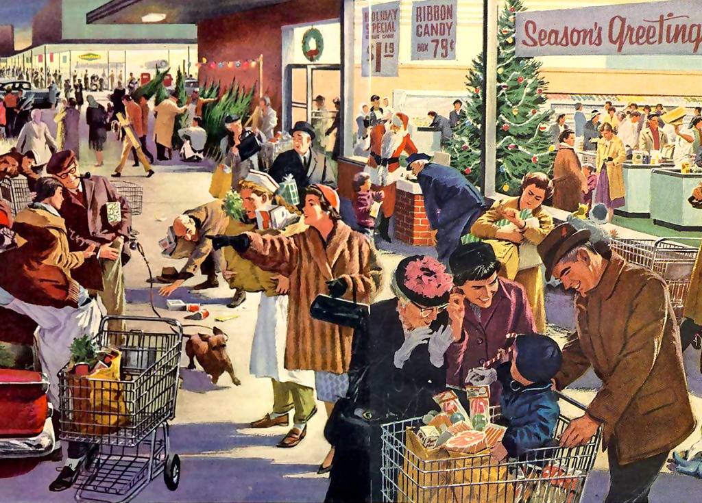 December Day at the Supermarket jigsaw puzzle in People puzzles on TheJigsawPuzzles.com