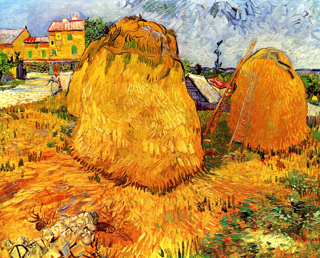 Haystacks in Provence jigsaw puzzle in Piece of Art puzzles on TheJigsawPuzzles.com
