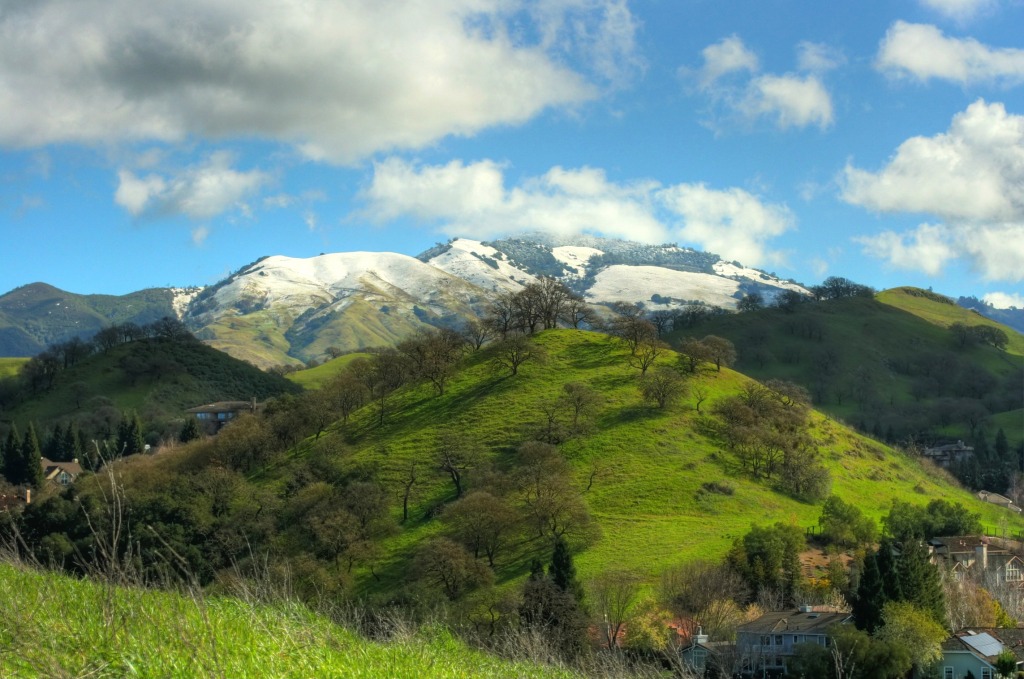 Snow on Mount Diablo jigsaw puzzle in Puzzle of the Day puzzles on TheJigsawPuzzles.com