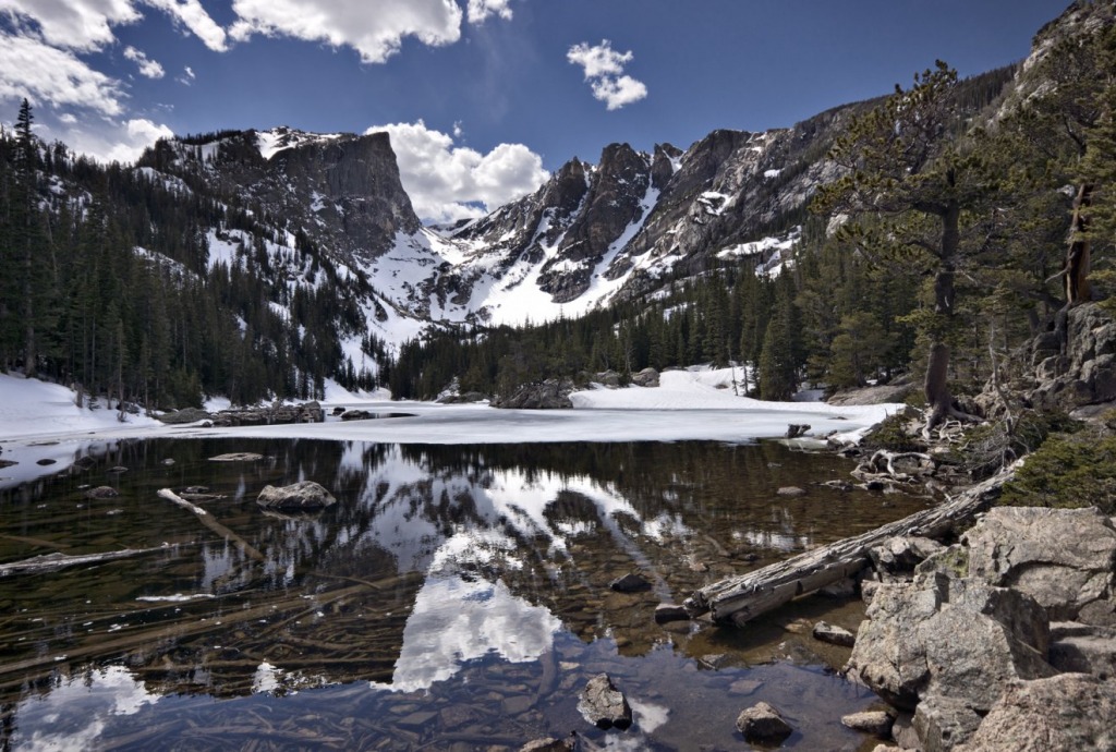 Dream Lake Spring Day jigsaw puzzle in Great Sightings puzzles on TheJigsawPuzzles.com