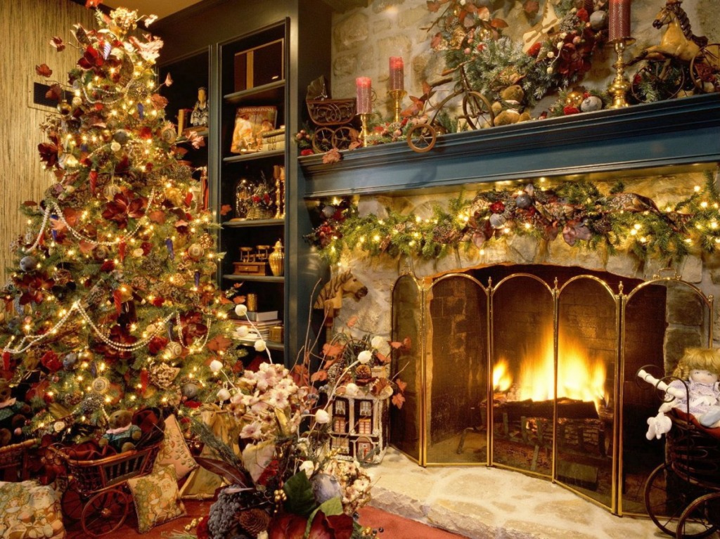 By the Fireplace jigsaw puzzle in Christmas & New Year puzzles on TheJigsawPuzzles.com