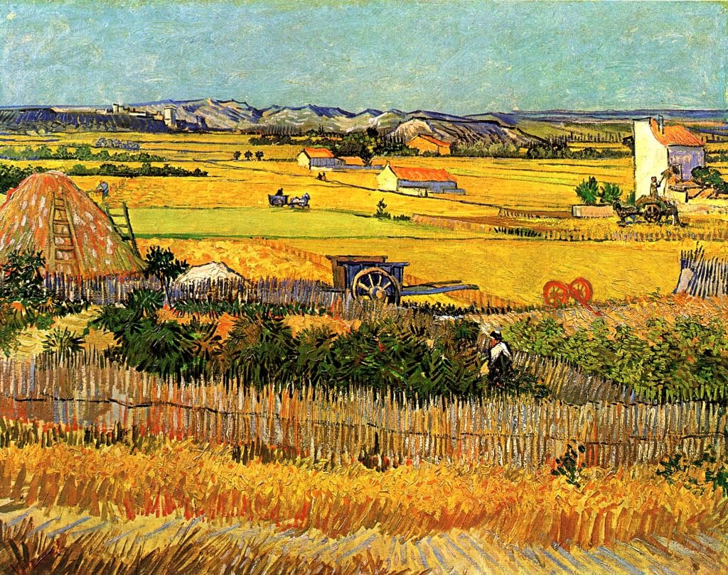 Harvest at La Crau jigsaw puzzle in Piece of Art puzzles on TheJigsawPuzzles.com