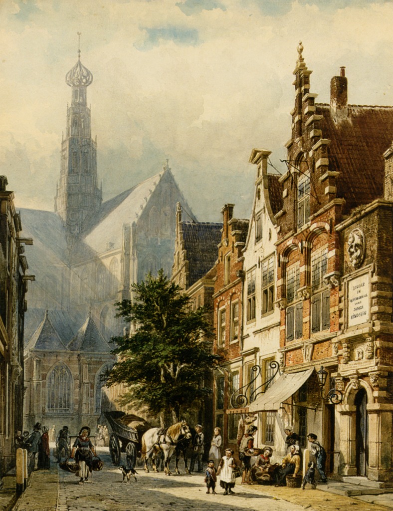 Rues de Haarlem jigsaw puzzle in Chefs d'oeuvres puzzles on TheJigsawPuzzles.com