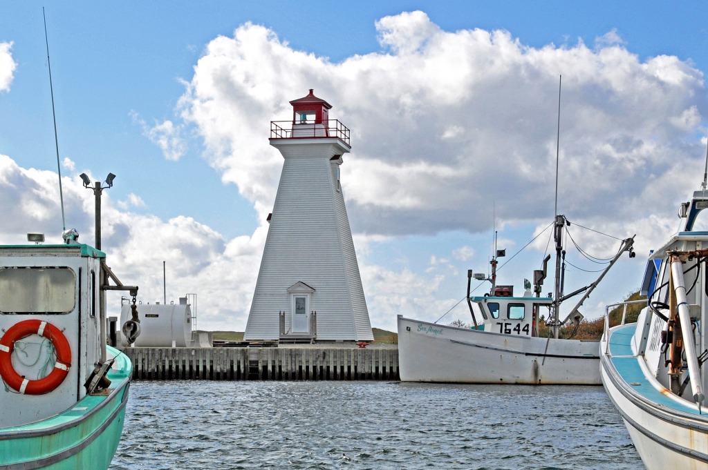 Mabou Harbour Lighthouse jigsaw puzzle in Puzzle of the Day puzzles on TheJigsawPuzzles.com