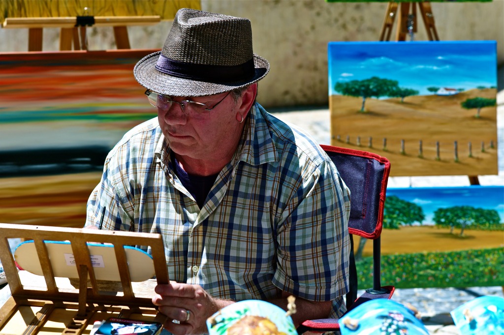 Artist in Cascais, Portugal jigsaw puzzle in People puzzles on TheJigsawPuzzles.com