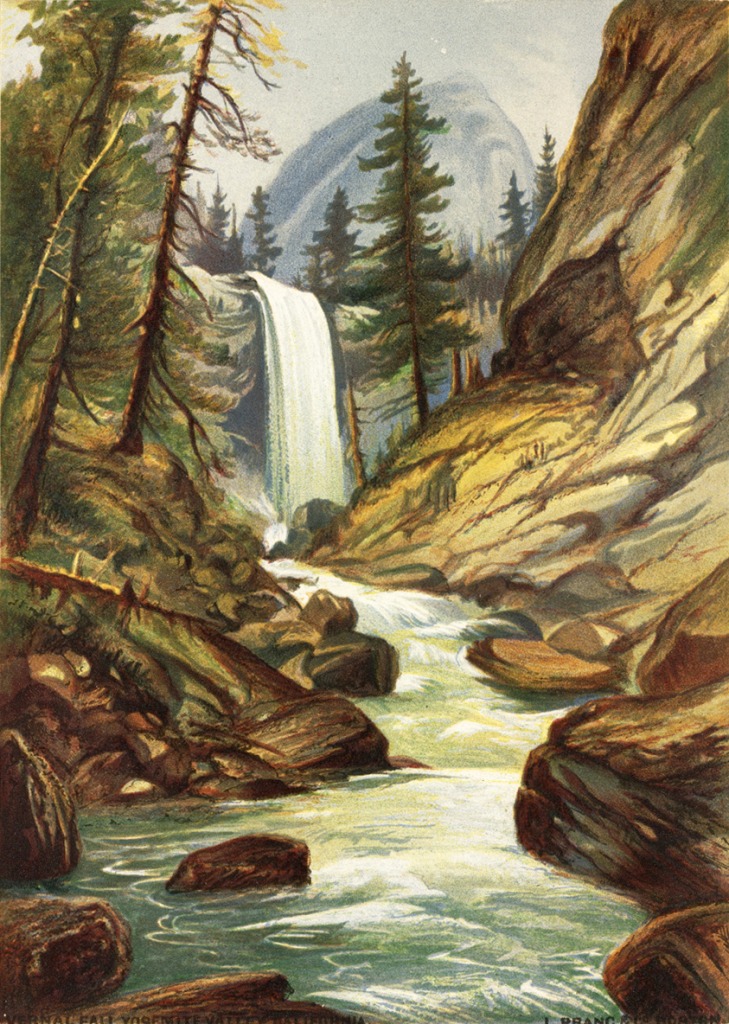 Der Wasserfall Vernal Fall, Yosemite-Tal jigsaw puzzle in Wasserfälle puzzles on TheJigsawPuzzles.com