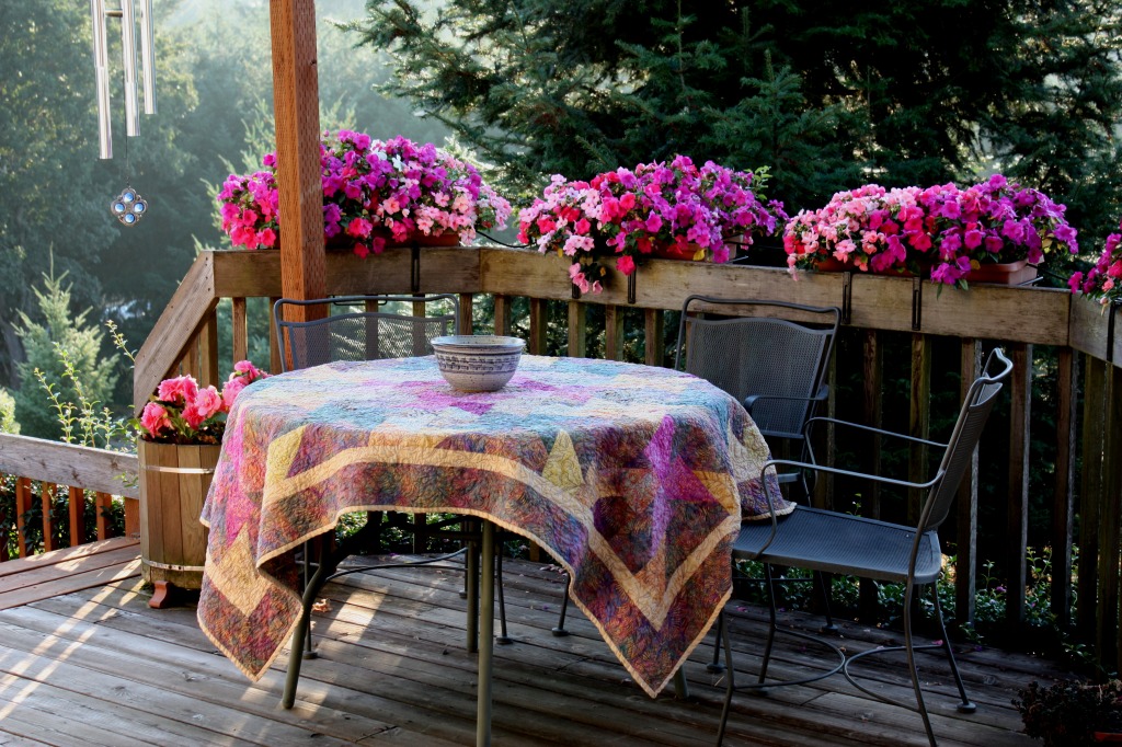 August Morning on Front Deck jigsaw puzzle in Flowers puzzles on TheJigsawPuzzles.com