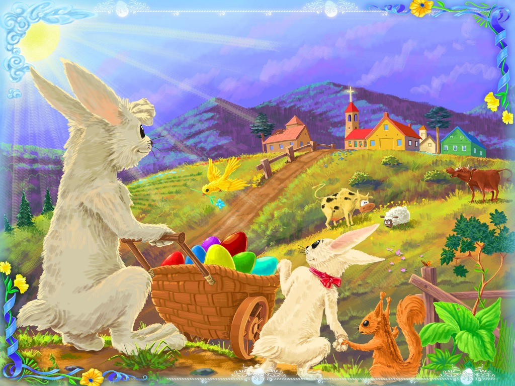 Easter Morning jigsaw puzzle in Kids Puzzles puzzles on TheJigsawPuzzles.com