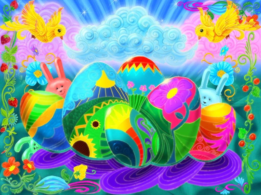 Easter Eggs jigsaw puzzle in Kids Puzzles puzzles on TheJigsawPuzzles.com