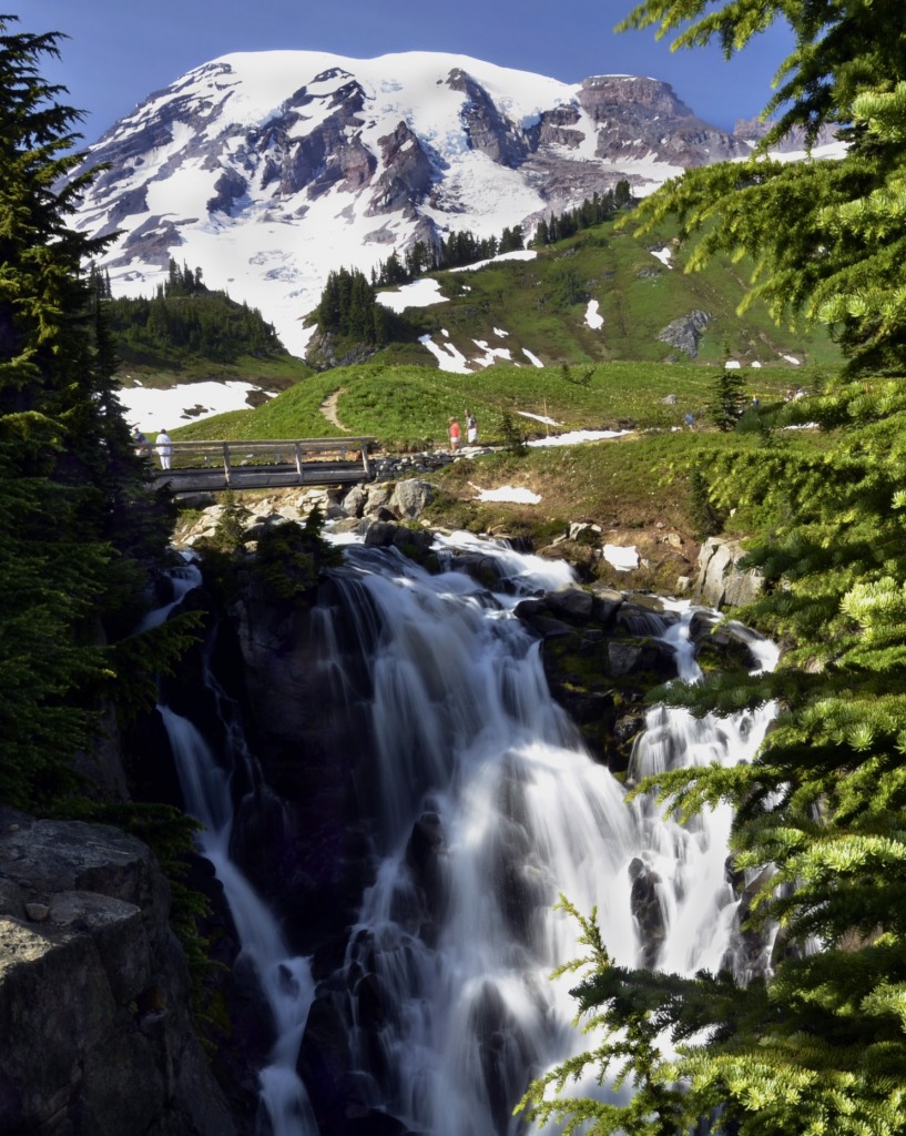 Myrtle Falls, Mount Rainier NP jigsaw puzzle in Waterfalls puzzles on TheJigsawPuzzles.com