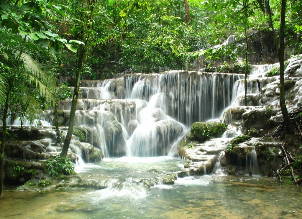 Palenque, Mexico jigsaw puzzle in Waterfalls puzzles on TheJigsawPuzzles.com
