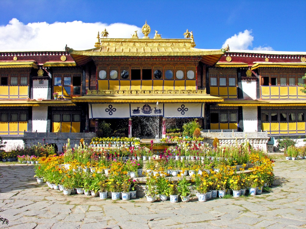 Summer Palace, Lhasa, Tibet jigsaw puzzle in Flowers puzzles on TheJigsawPuzzles.com