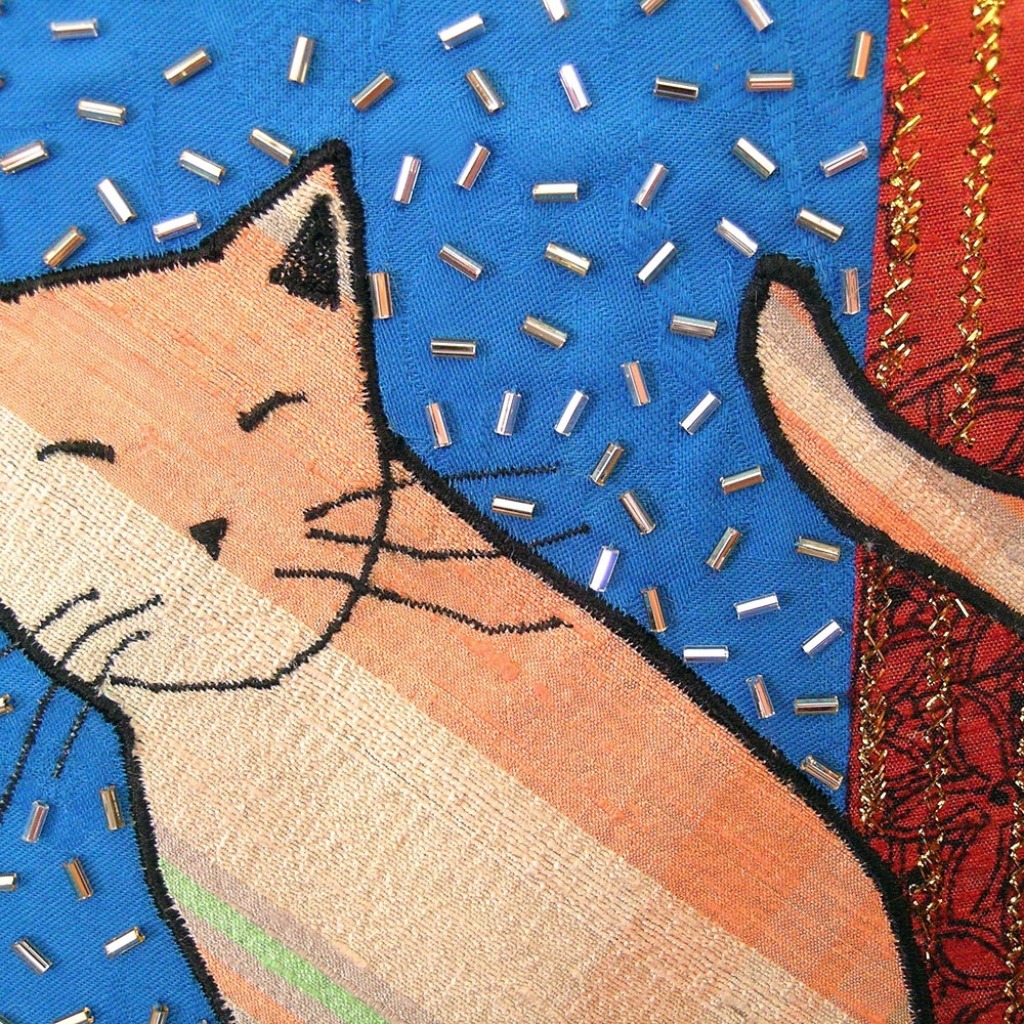 Cat in the Hall jigsaw puzzle in Handmade puzzles on TheJigsawPuzzles.com