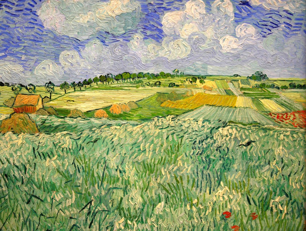 Ebene bei Auvers von Van Gogh jigsaw puzzle in Großartige Landschaften puzzles on TheJigsawPuzzles.com