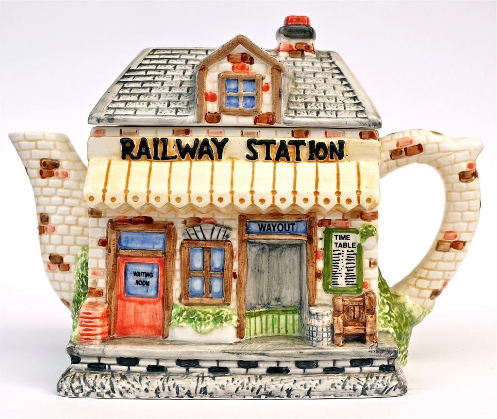 Railway Station Teapot jigsaw puzzle in Macro puzzles on TheJigsawPuzzles.com