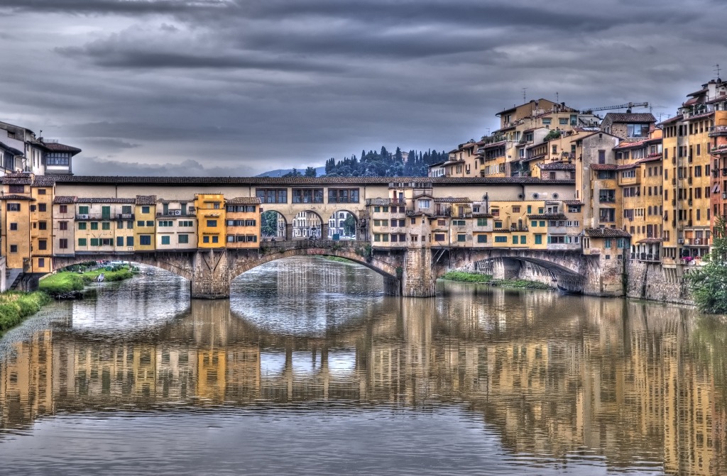 Ponte Vecchio, Florença jigsaw puzzle in Pontes puzzles on TheJigsawPuzzles.com