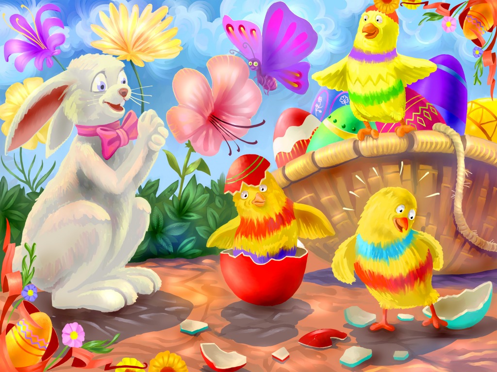 Frohe Ostern jigsaw puzzle in Puzzle des Tages puzzles on TheJigsawPuzzles.com