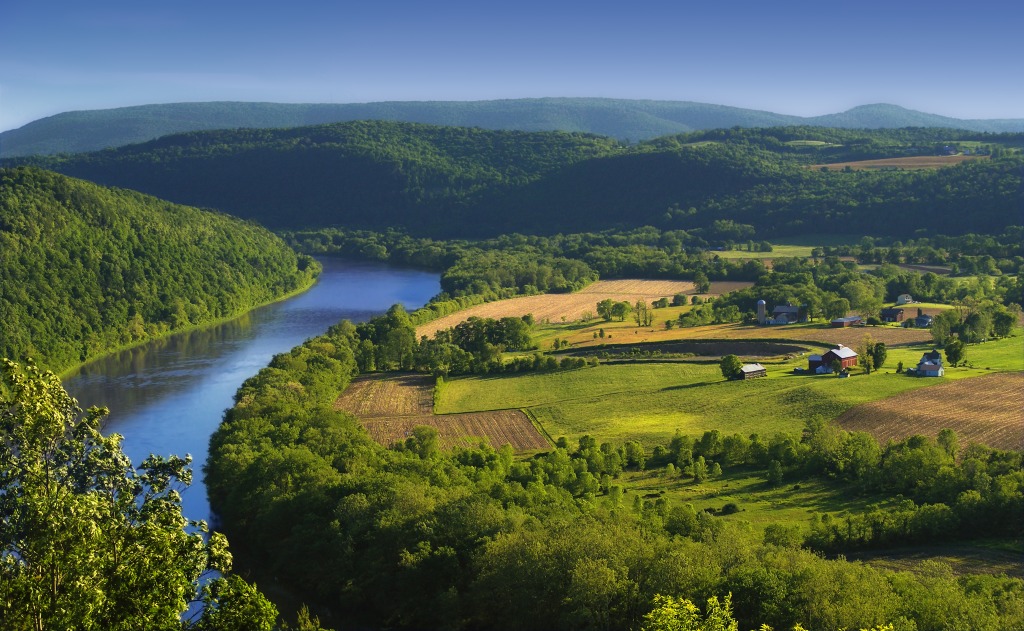 Susquehanna River, Bradford County jigsaw puzzle in Great Sightings puzzles on TheJigsawPuzzles.com