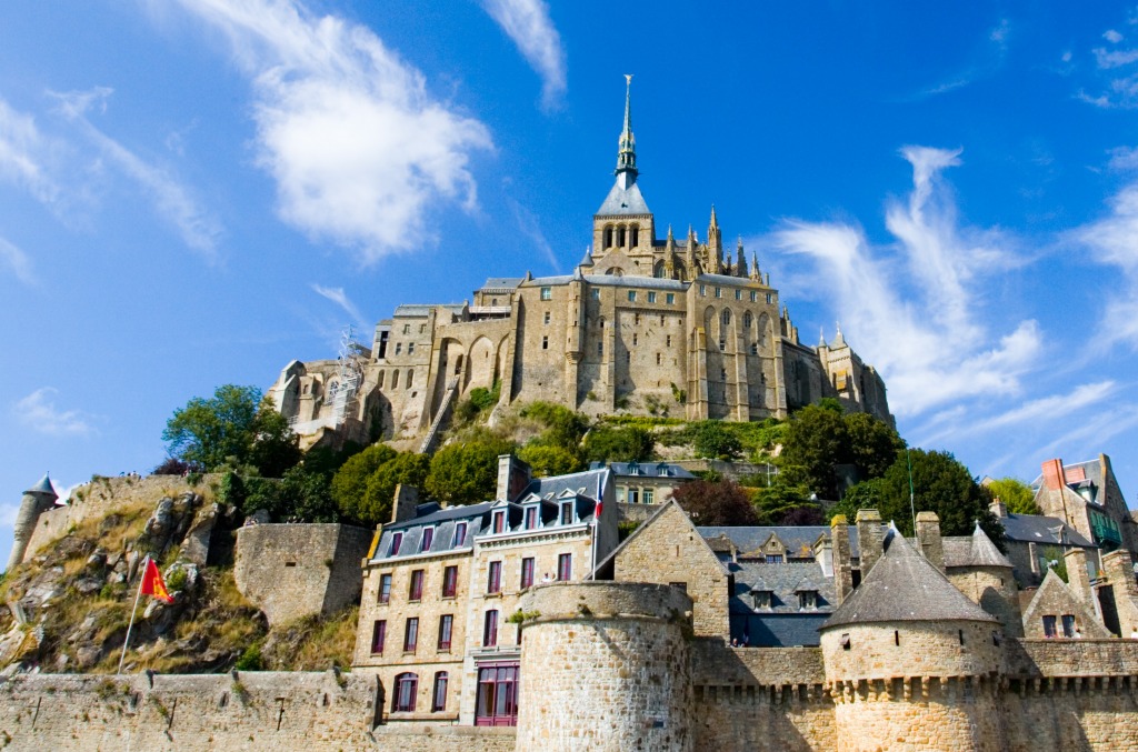 Mont Saint Michel, France jigsaw puzzle in Puzzle of the Day puzzles on TheJigsawPuzzles.com