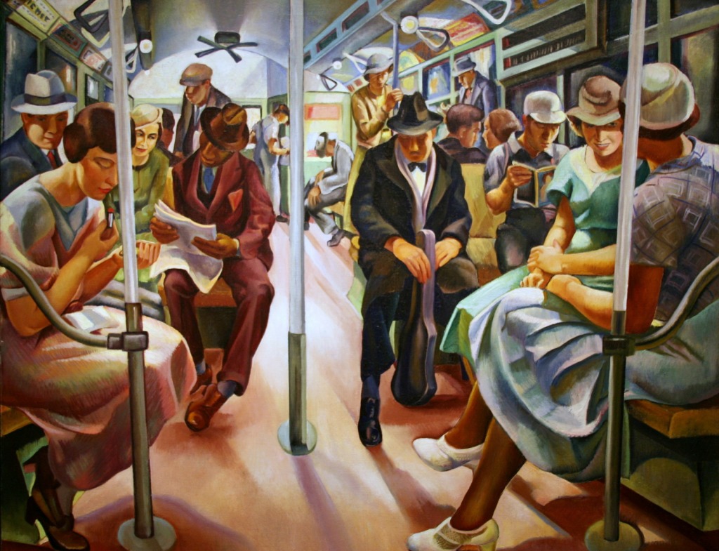 Subway, 1934, by Lily Furedi jigsaw puzzle in People puzzles on TheJigsawPuzzles.com