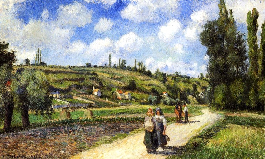 Landscape near Pontoise, the Auvers Road jigsaw puzzle in Piece of Art puzzles on TheJigsawPuzzles.com