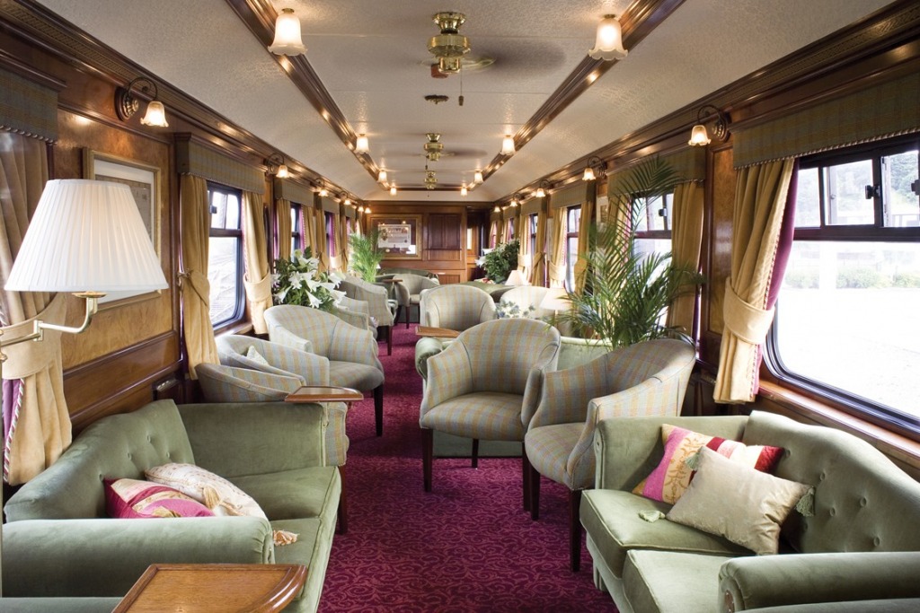 Royal Scotsman Train, Lounge Car jigsaw puzzle in Puzzle of the Day puzzles on TheJigsawPuzzles.com