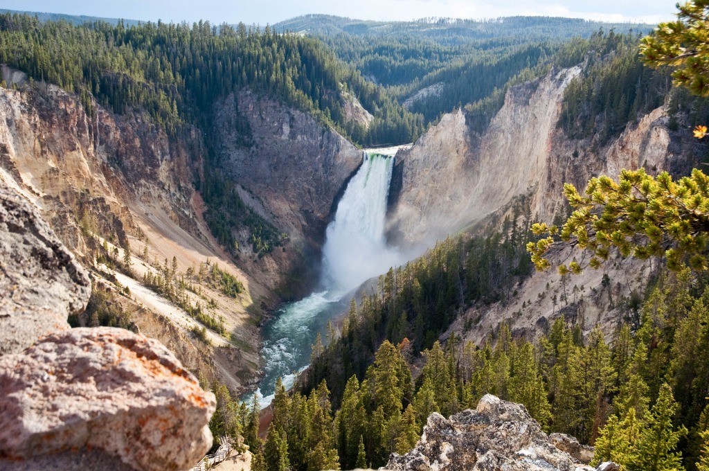 Grand Canyon of the Yellowstone jigsaw puzzle in Waterfalls puzzles on TheJigsawPuzzles.com