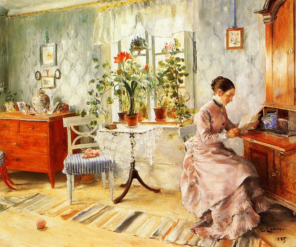 An Interior with a Woman Reading jigsaw puzzle in Произведения искусства puzzles on TheJigsawPuzzles.com
