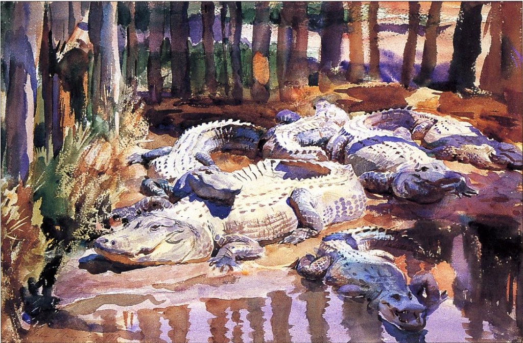 Muddy Alligators jigsaw puzzle in Chefs d'oeuvres puzzles on TheJigsawPuzzles.com