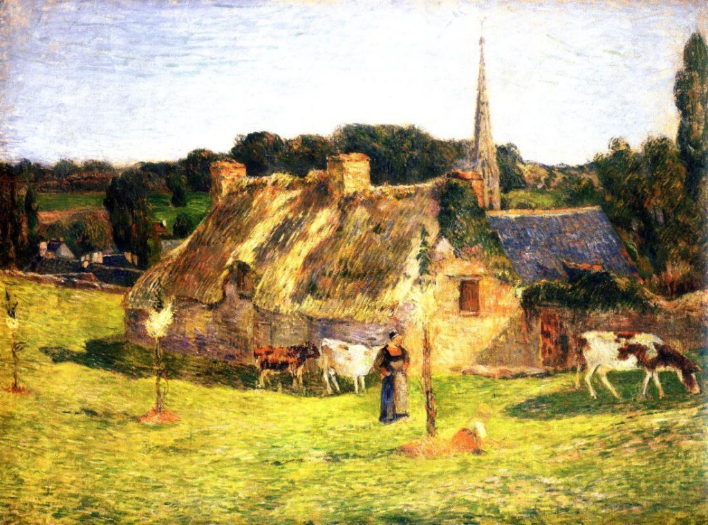 Lollichon's Field and the Church of Pont-Aven jigsaw puzzle in Piece of Art puzzles on TheJigsawPuzzles.com