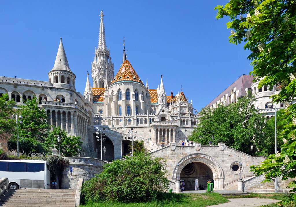 Fisherman’s Bastion, Hungary jigsaw puzzle in Puzzle of the Day puzzles on TheJigsawPuzzles.com