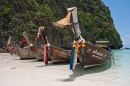 Long-tailed Boats in Maya Bay