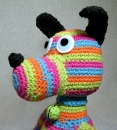 Striped Crochet Dog Softie