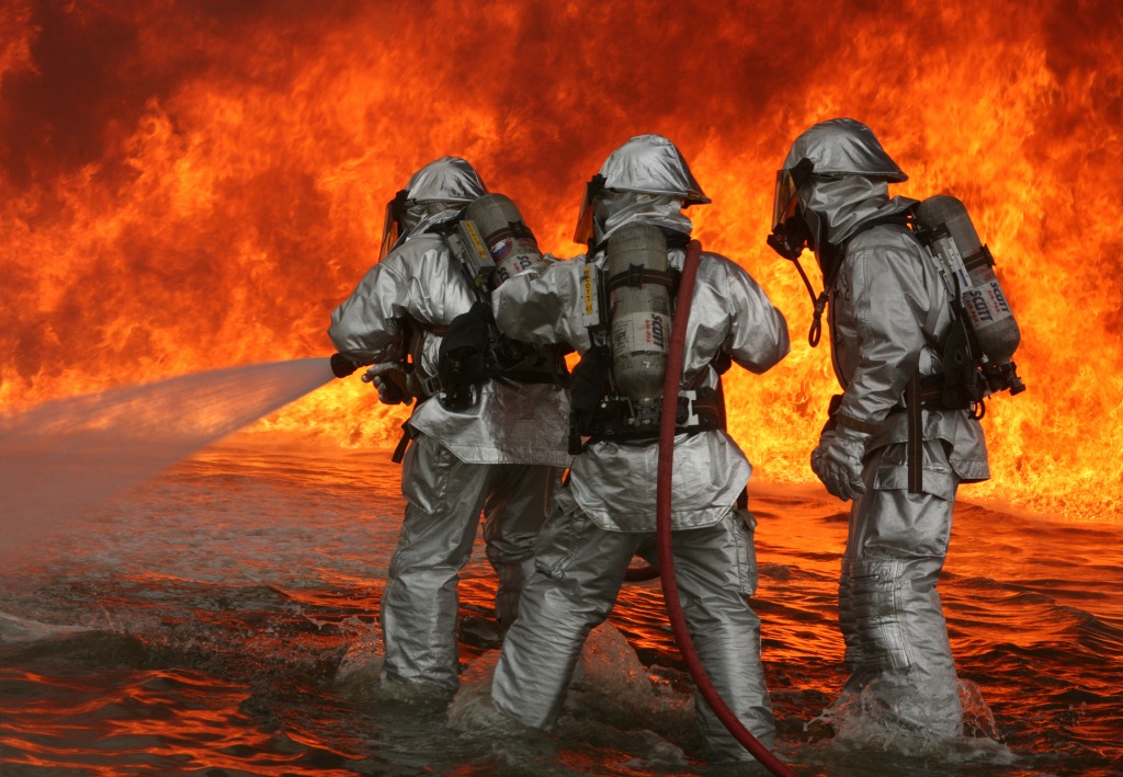 Firefighting Training jigsaw puzzle in People puzzles on TheJigsawPuzzles.com