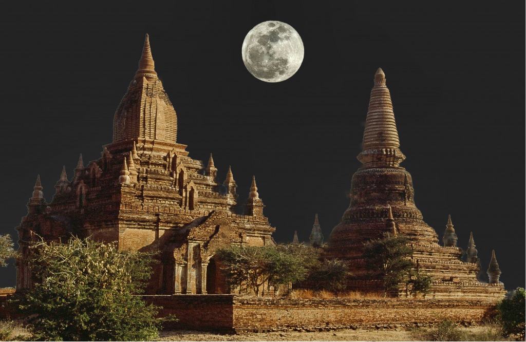 Burmese Moon jigsaw puzzle in Great Sightings puzzles on TheJigsawPuzzles.com