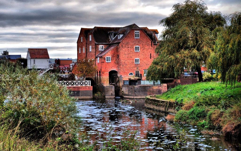 Morning Rising over Abbey Mill jigsaw puzzle in Street View puzzles on TheJigsawPuzzles.com