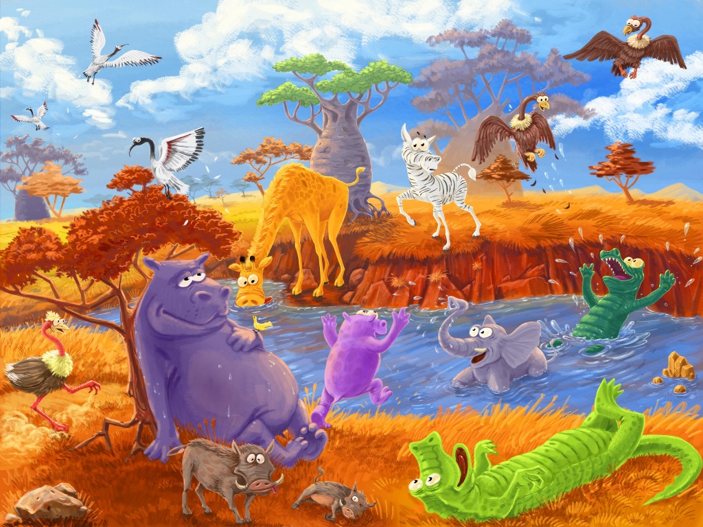 Afrika jigsaw puzzle in Kinder Puzzles puzzles on TheJigsawPuzzles.com
