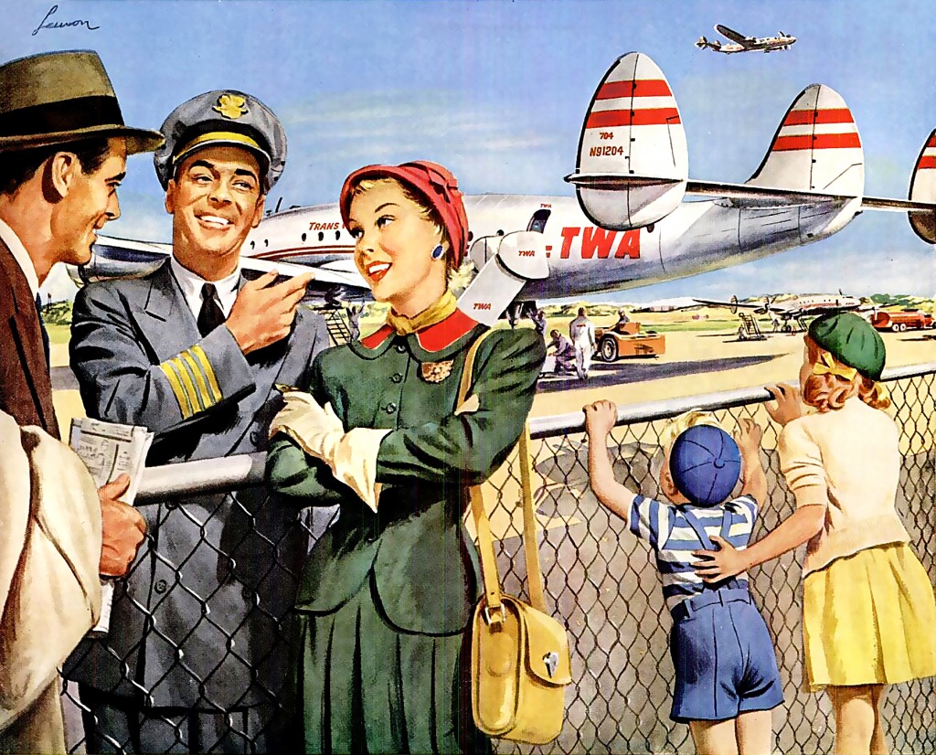 Voyager en avion est devenu une affaire de famille jigsaw puzzle in Aviation puzzles on TheJigsawPuzzles.com