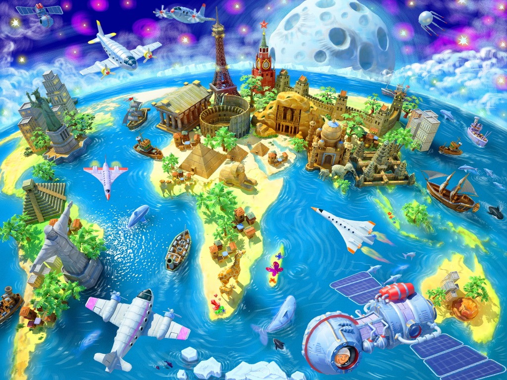 Merveilles du monde jigsaw puzzle in Puzzles pour enfants puzzles on TheJigsawPuzzles.com