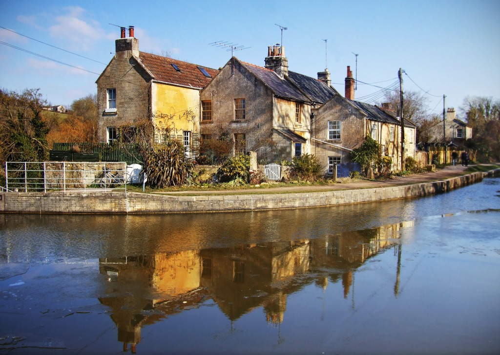 Spring Morning in Avoncliff, UK jigsaw puzzle in Street View puzzles on TheJigsawPuzzles.com