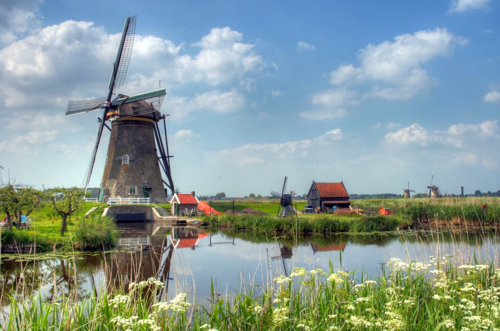 Windmills of Holland jigsaw puzzle in Puzzle of the Day puzzles on TheJigsawPuzzles.com