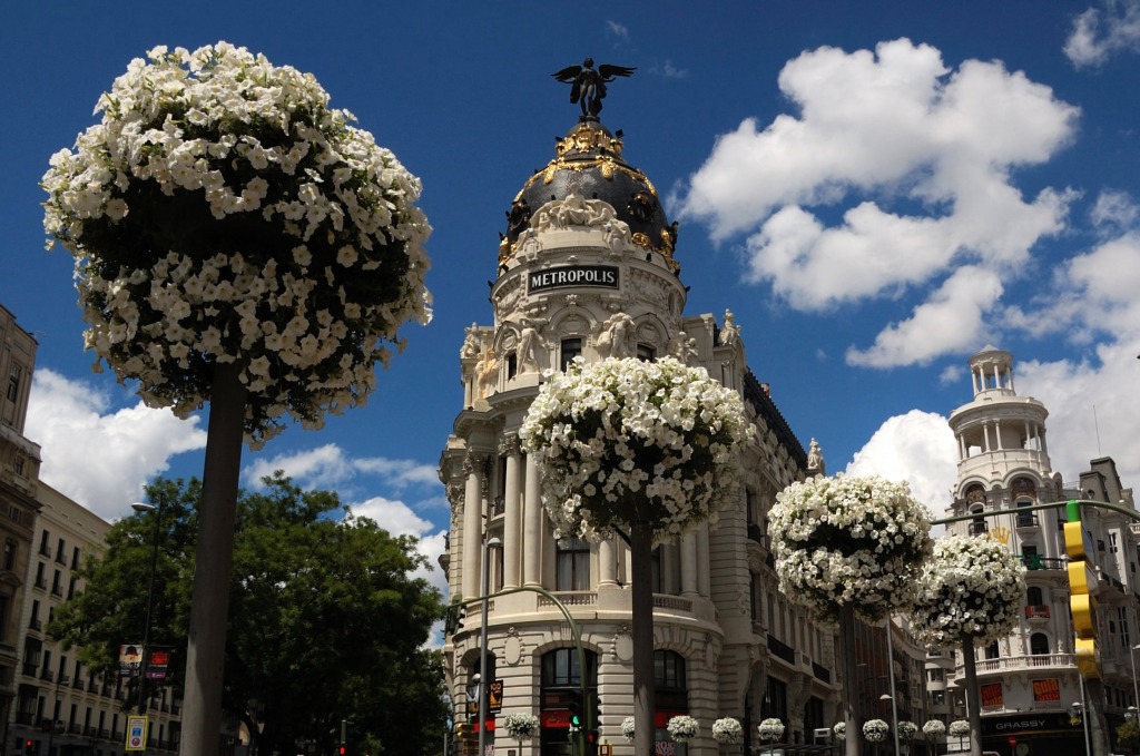 Metropolis Building, Madrid, Spain jigsaw puzzle in Flowers puzzles on TheJigsawPuzzles.com