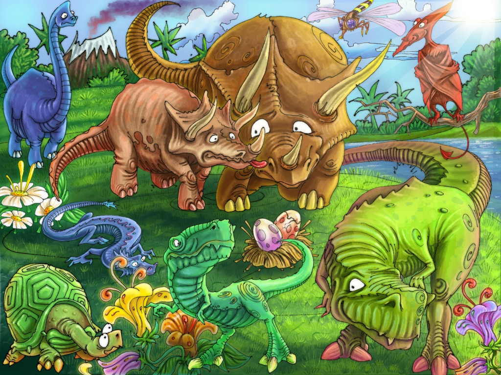 More Dinosaurs jigsaw puzzle in Kids Puzzles puzzles on TheJigsawPuzzles.com