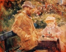 Eugène Manet and His Daughter at Bougival