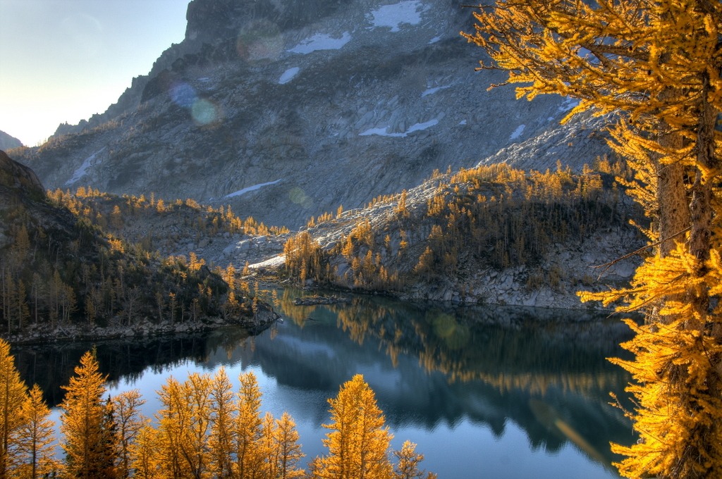 Larchy Morning, Enchantment-Lakes-Reise jigsaw puzzle in Großartige Landschaften puzzles on TheJigsawPuzzles.com