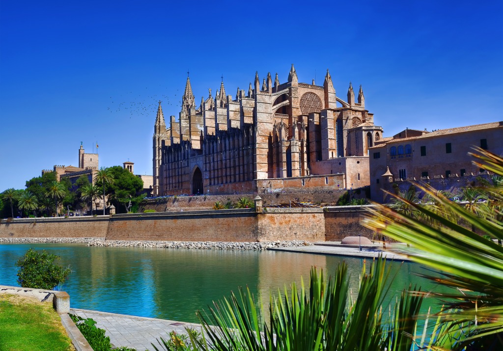 The Cathedral of Santa Maria of Palma jigsaw puzzle in Street View puzzles on TheJigsawPuzzles.com