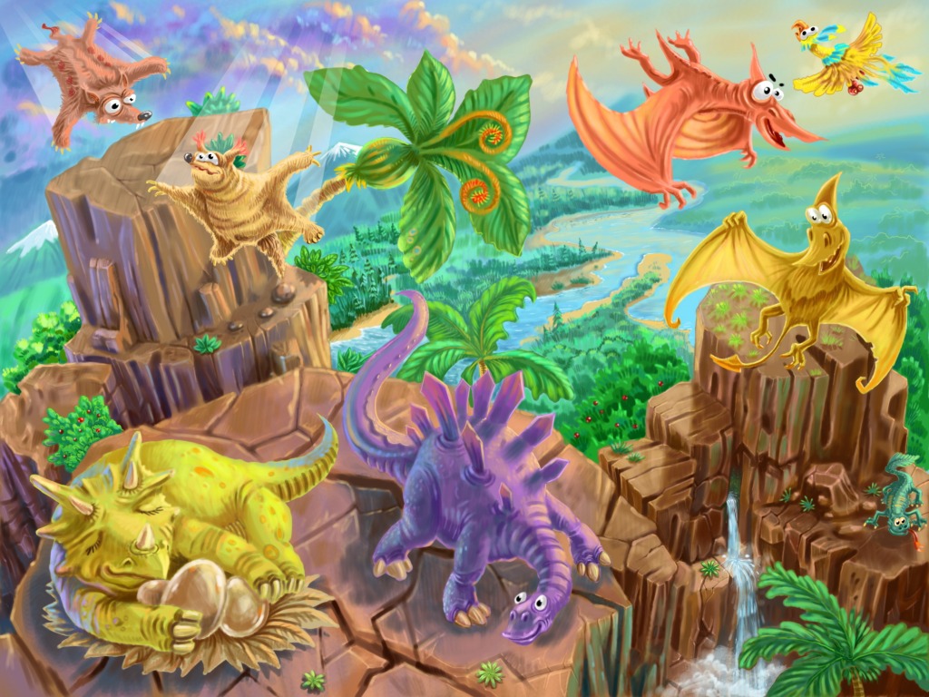 Prehistoric jigsaw puzzle in Kids Puzzles puzzles on TheJigsawPuzzles.com
